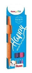 Pentel Pero za pisanje s čopičem Arts Touch - Cool 4 kosi, komplet