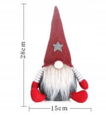 Korbi Božični Gnom v rdeči kapi, 28 cm marki