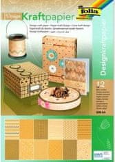FOLIA Design Kraft papirji 12 listov