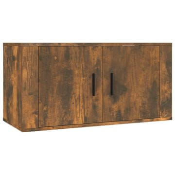 Vidaxl Stenska TV omarica dimljen hrast 80x34,5x40 cm