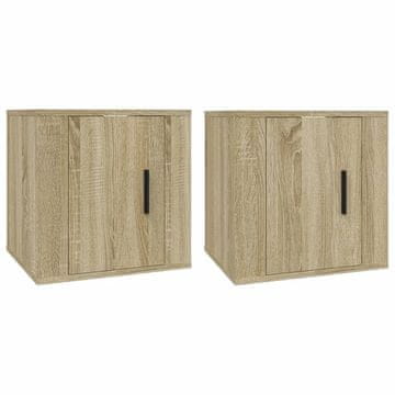 Vidaxl Stenska TV omarica 2 kosa sonoma hrast 40x34,5x40 cm