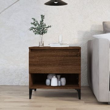 Vidaxl vidaXL Stranska mizica rjav hrast 50x46x50 cm