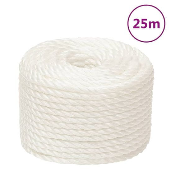 shumee vidaXL Delovna vrv bela 20 mm 25 m polipropilen