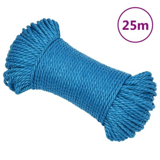 Vidaxl Delovna vrv moder 3 mm 25 m polipropilen