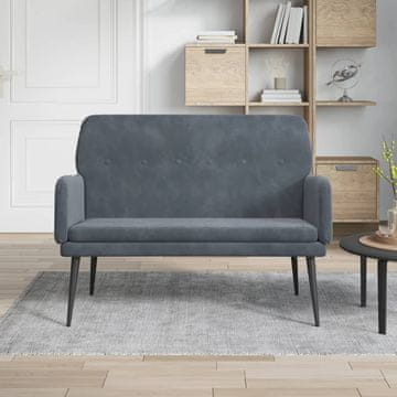 Vidaxl vidaXL Klop temno siva 108x79x79 cm oblazinjena z žametom