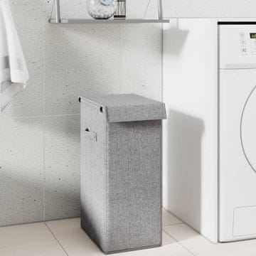 Vidaxl vidaXL Zložljiva košara za perilo siva 26x34,5x59,5 cm umetno laneno perilo
