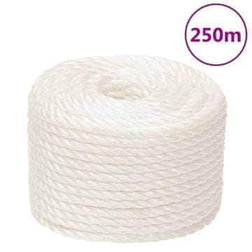 shumee vidaXL Delovna vrv bela 12 mm 250 m polipropilen