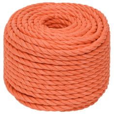 Greatstore Delovna vrv oranžna 10 mm 25 m polipropilen