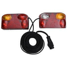 Vidaxl Zadnje luči 2 kosa rdeče 23x6x13 cm 12V klasična žarnica