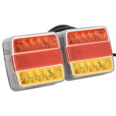 Vidaxl Zadnje luči 2 kosa rdeče 10,5x7,5x10 cm 12V LED žarnica