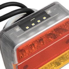 Vidaxl Zadnje luči 2 kosa rdeče 10,5x7,5x10 cm 12V LED žarnica