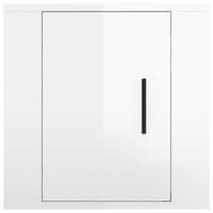 Vidaxl Stenska TV omarica visok sijaj bela 40x34,5x40 cm