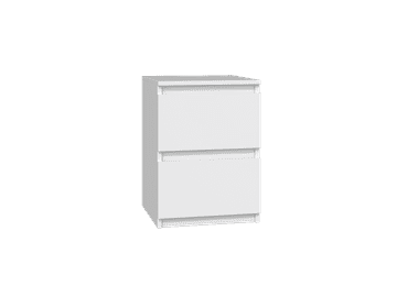 shumee Nočna omarica Malwa M2 BELA, 2 kosa