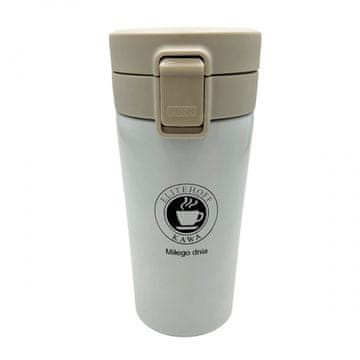 EliteHoff Termični lonček za kavo 350 ml s filtrom Elitehoff White
