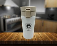 EliteHoff Termični lonček za kavo 350 ml s filtrom Elitehoff White