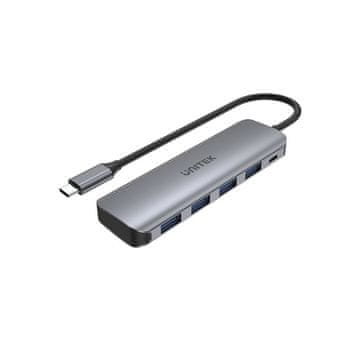 Unitek H1107A USB 3.2 Gen 1 (3.1 Gen 1) Type-A Hub, 5000 Mbit/s, siv