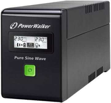 PowerWalker PowerWalker VI 800 SW FR neprekinjeno napajanje (UPS) Line-Interactive 0.8 kVA 480 W 2 AC vtičnica/e