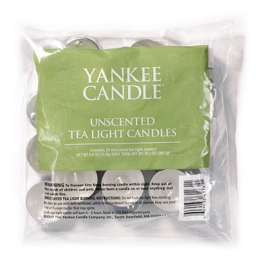 Yankee Candle čajne svečke, Neodišavljeno, 25 kom