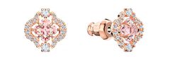 Swarovski Set roza pozlačenega nakita s penečimi plesnimi kristali 5516488 (ogrlica, uhani)