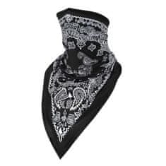 Northix Večnamenska bandana - črno-bel vzorec 