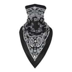 Northix Večnamenska bandana - črno-bel vzorec 