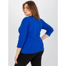 RELEVANCE Ženska bluza z izrezom plus size MINA temno modra RV-BZ-8486.29X_393451 Univerzalni