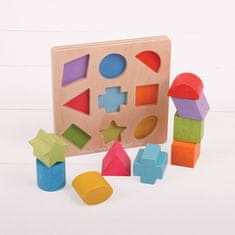 Bigjigs Toys Bigjigs Baby Lesene kocke oblike in barve