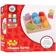 Bigjigs Toys Bigjigs Baby Lesene kocke oblike in barve