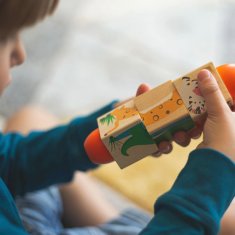 Bigjigs Toys Motoriziran valjček življenje v džungli