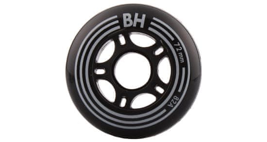 BH Črna 72 mm 82A vrstna kolesca multipack 9 kosov