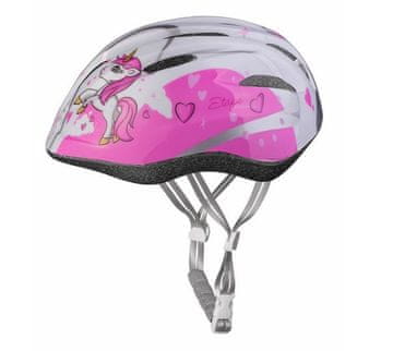 Etape Otroška kolesarska čelada Rebel belo-rožnata XS-S