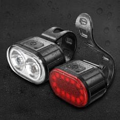 Dexxer Set USB akumulatorske kolesarske svetilke + zadnja luč 2