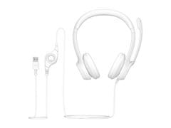Logitech H390 slušalke, USB, bela (981-001286)
