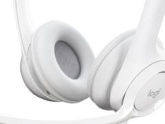 Logitech H390 slušalke, USB, bela (981-001286)
