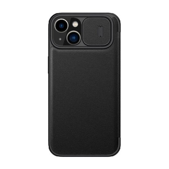 Nillkin Qin Pro usnjeni etui za iPhone 14 (črn)