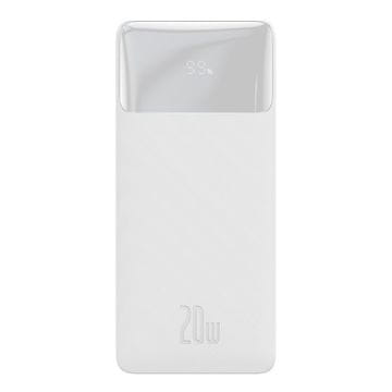 BASEUS Powerbank Bipow 10000mAh, 2xUSB, USB-C, 20W (bela)