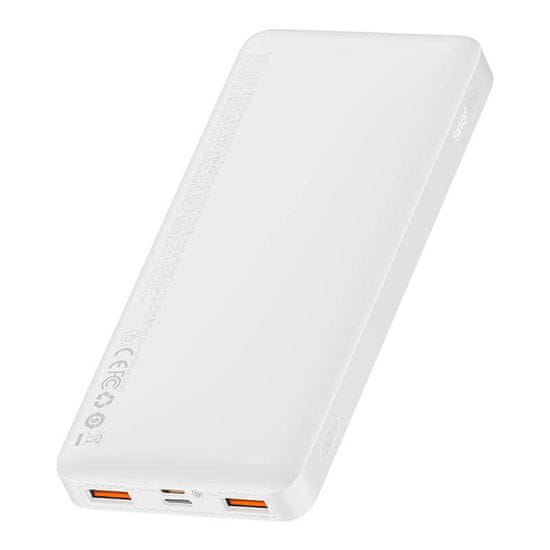 BASEUS Powerbank Bipow 10000mAh, 2xUSB, USB-C, 20W (bela)