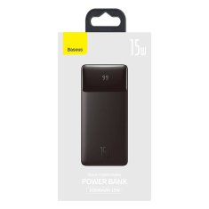 BASEUS Powerbank Bipow 10000mAh, 2xUSB, USB-C, 15W (črna)