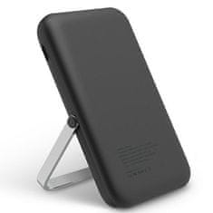 UNIQ Powerbank Hoveo 5000mAh USB-C 20W PD Hitro polnjenje Brezžična magnetna baterija s črnim ogljem siva