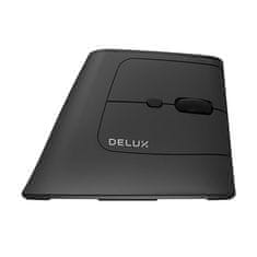 Delux MV6 DB BT+2.4G brezžična vertikalna miška (črna)