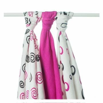 XKKO BMB Bambusova plenica Spirals&Bubbles 70x70 - Magenta MIX (3 kosi)