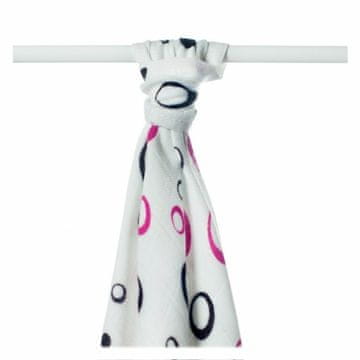 XKKO BMB brisača iz bambusa 90x100 Magenta Bubbles (1pc)