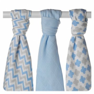 XKKO BMB 70x70 - skandinavski Baby Blue MIX 3pcs