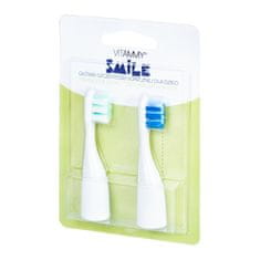 Vitammy SMILE rezervni ročaji za otroške zobne ščetke Smile, 2pcs, modra / zelena