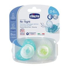 Chicco PHYSIO AIR LUMI silikonski spodbujevalnik sijoč, 0m +, 2pcs