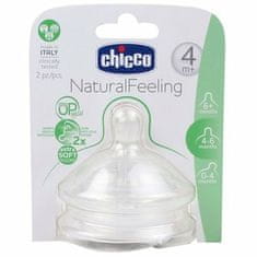 Chicco Rezervni spodbujevalnik Natural Feeling za otroško stekleničko 4m +, 2pcs