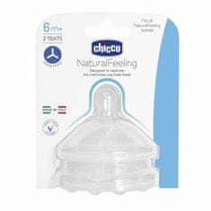 Chicco Rezervni spodbujevalnik Natural Feeling za otroško stekleničko 6m +, 2pcs