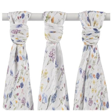 XKKO BMB Digi - Blue Wildflowers MIX 3 kosov, plenice iz bambusa, 70x70