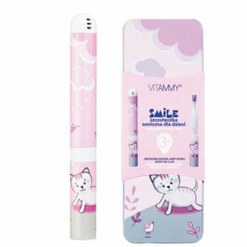 Vitammy SMILE otroška sonična zobna ščetka, Cat, od 3 let