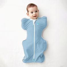 LOVE TO DREAM Swaddle UP - Ovitek, velikost XS, praškasto modra, 1 FAZA, 0-1m, 2,2-3,8kg